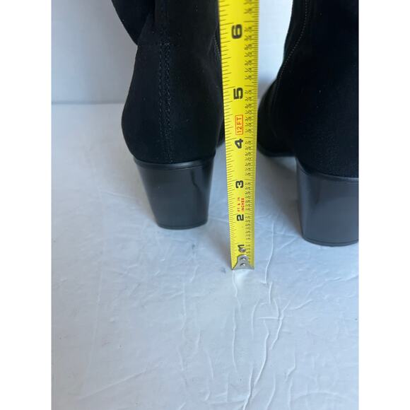 NWOT DREAM PAIRS Black Vegan Suede Thigh High Over the Knee Chunky Heel Boot 8.5 - Picture 5 of 9